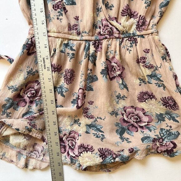 American Eagle AEO Romper Boho Jumper Floral  Western Pockets Ruffle Feminine XS - Picture 10 of 15